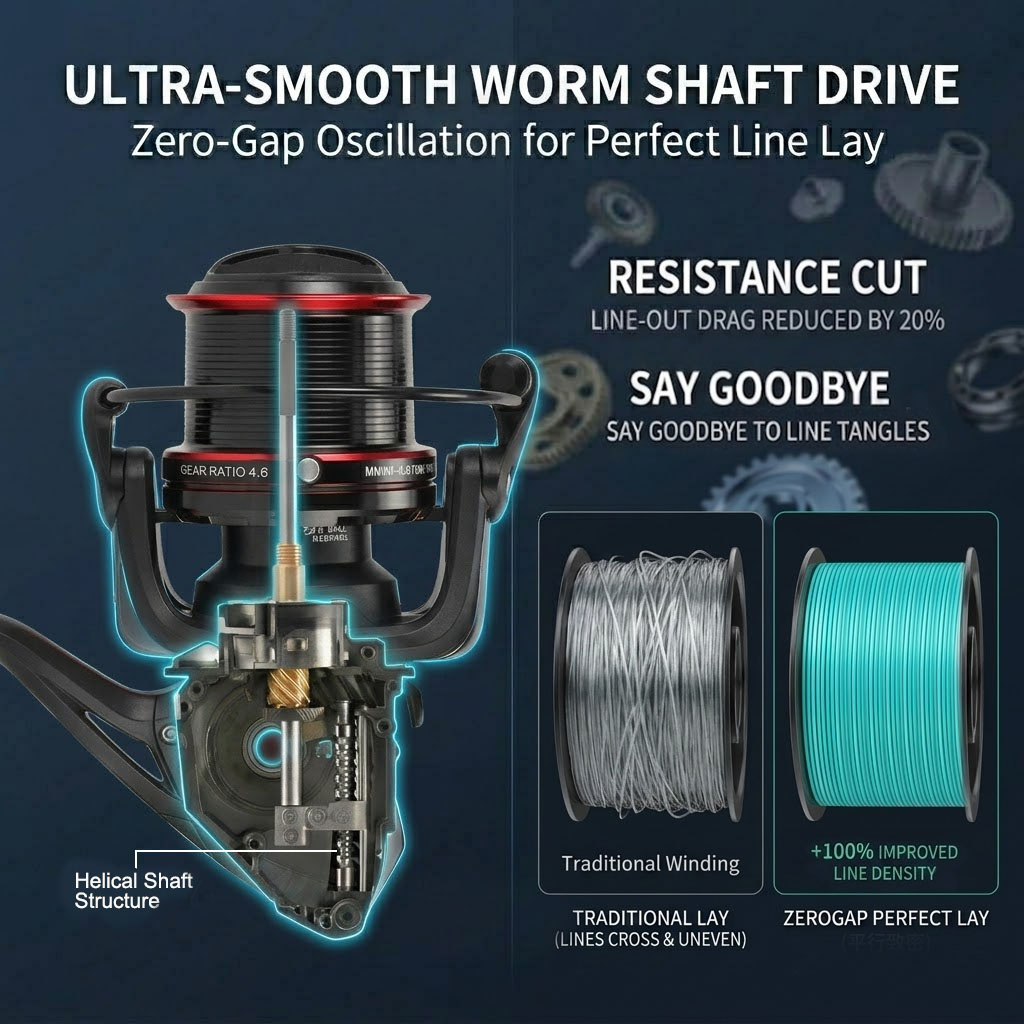 CAZULO Long Cast Spinning Reel - Reel Drag Knob review and price